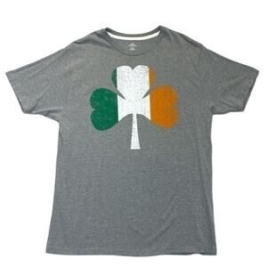 Ireland Clover graphic tee short sleeve gray Size Large St Patrick’s Day tee